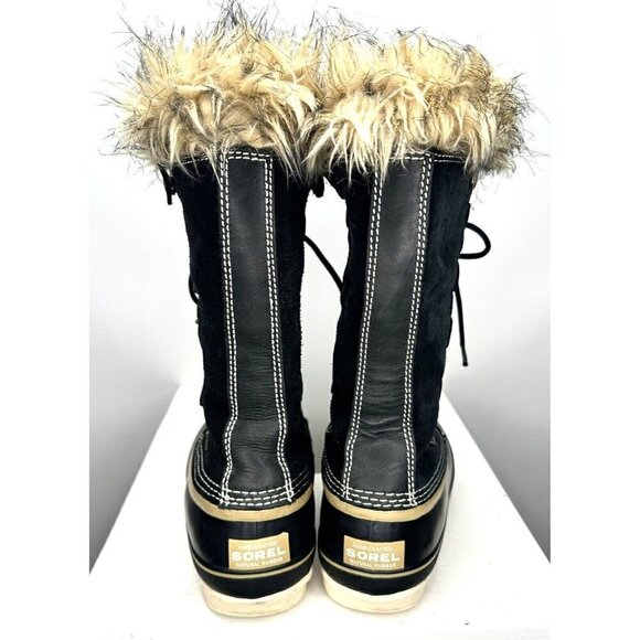 Sorel Womens Boots Joan of Artic Winter Faux Fur Insulated Waterproof Black 7 - Picture 5 of 14